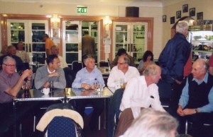 Members in Shoreham Airport bar.