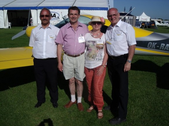 Farry (left), Milan and Wife and  me (right) at AEROEXPRO 2012