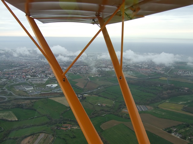 View of coast from aircraft.