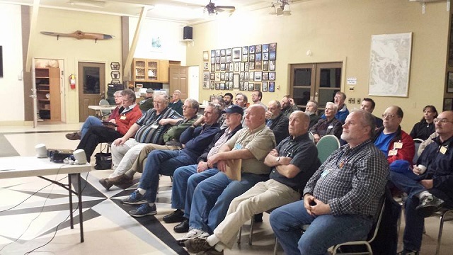 Mebbers of EAA Chapter 84 at a meeting.